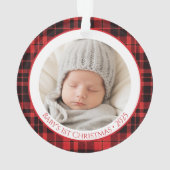 Baby’s First Christmas Ornament 2025 with Photo オーナメント (裏面)