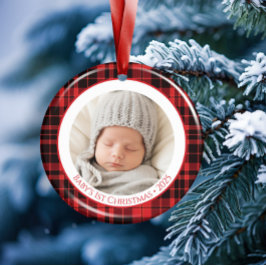 Baby’s First Christmas Ornament 2025 with Photo オーナメント