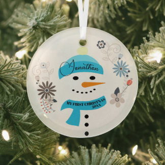 Baby’s First Christmas Ornament - Personalized ガラスオーナメント
