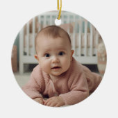 Baby’s First Christmas Ornament – Personalized セラミックオーナメント (正面)