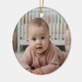Baby’s First Christmas Ornament – Personalized セラミックオーナメント (左)