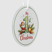 Baby’s First Christmas Ornament – Snowman Keepsake オーナメント (正面)