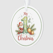 Baby’s First Christmas Ornament – Snowman Keepsake オーナメント (正面)