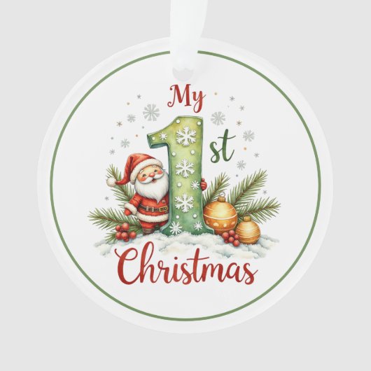 Baby’s First Christmas Ornament – Snowman Keepsake オーナメント (正面)