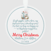 Baby’s First Christmas Ornament – Snowman Keepsake オーナメント (裏面)