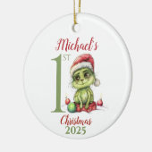 Baby’s First Christmas Ornament with Cute Grinch セラミックオーナメント (左)