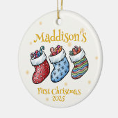 Baby’s First Christmas Our Little Miracle, Forever セラミックオーナメント (左)