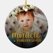 Baby’s First Christmas Our Little Miracle, Forever セラミックオーナメント (裏面)