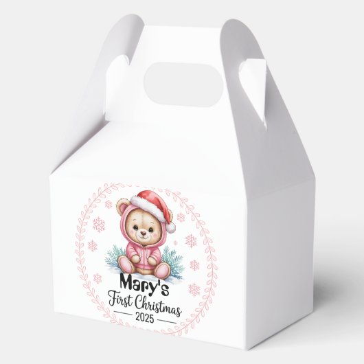 Baby’s First Christmas Personalised Favor Boxes  フェイバーボックス (正面)