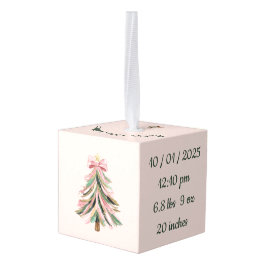 Baby’s First Christmas Personalized Cube Ornament キューブオーナメント
