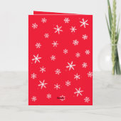 Baby`s First Christmas Red Santa Hat Snowflake カード (裏面)