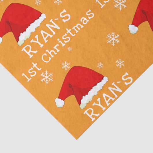 Baby`s First Christmas Red Santa Hat Snowflake 薄葉紙 (詳細)