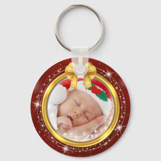 Baby’s First Christmas, Red Snowflake, 2-Sided キーホルダー (正面)