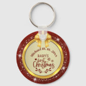 Baby’s First Christmas, Red Snowflake, 2-Sided キーホルダー (裏面)