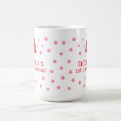 Baby`s First Christmas Santa Hat Snowflake コーヒーマグカップ (中央)