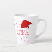 Baby`s First Christmas Santa Hat Snowflake Coffee カフェラテマグ (右)