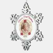 Baby’s First Christmas Snowflake Photo Ornament スノーフレークピューターオーナメント (右)