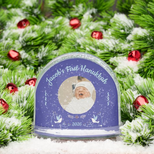 Baby’s First Hanukkah Custom Photo Snow Globe (クリスマス)