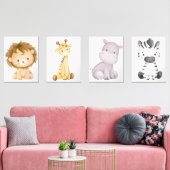 Baby Safari Animal Wall Decor (リビング)