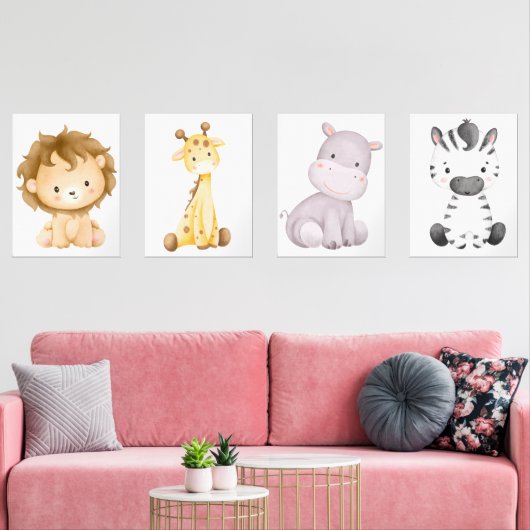 Baby Safari Animal Wall Decor (リビング)