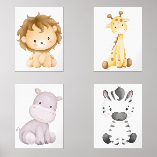 Baby Safari Animal Wall Decor (正面)