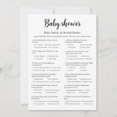 Baby Safety & Health Basics Baby Shower Game, 招待状 (正面)