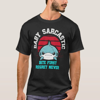 Baby Sarcastic Bite First Shark Tシャツ