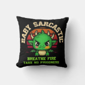 Baby Sarcastic Dragon Breathe Fire クッション (正面)