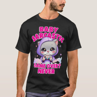 Baby Sarcastic Gamer Cat Funny T-SHIRT Tシャツ