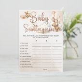 BABY SCATTERGORIES ベビーシャワーゲーム かわいいクマ 招待状 (スタンド正面)