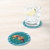Baby Seahorse Paper Coasters ラウンドペーパーコースター (インサイチュ)