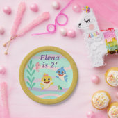 Baby Shark Birthday Party Plates ペーパープレート (パーティー)