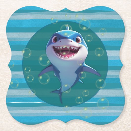 Baby Shark Paper Coasters ペーパーコースター (正面)