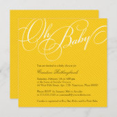 Baby Shawer招待状のスクリプト対角線 招待状 (正面/裏面)