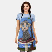 Baby Sheep on Toadstool エプロン (着用した状態)