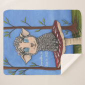 Baby Sheep on Toadstool シェルパブランケット (正面(横))