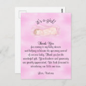 Baby Showerありがとう女の子 ポストカード (正面/裏面)