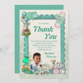 Baby Showerのツイートありがとう サンキューカード (正面/裏面)