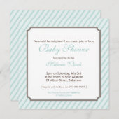 BABY SHOWER招待状:：キャンディストライプー8SQ 招待状 (正面/裏面)