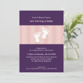 BABY SHOWER招待状::ハッピー足16P 招待状 (スタンド正面)