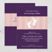 BABY SHOWER招待状::ハッピー足16P 招待状 (正面/裏面)