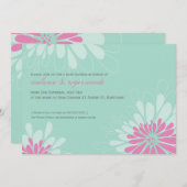 BABY SHOWER招待状::モダン開花1L 招待状 (正面/裏面)