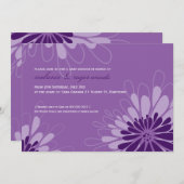 BABY SHOWER招待状::モダン開花7L 招待状 (正面/裏面)