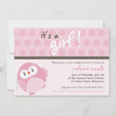 BABY SHOWER招待状::踊りフクロウ4L 招待状 (裏面)