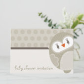 BABY SHOWER招待状::踊りフクロウ9L 招待状 (スタンド正面)