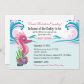 Baby Shower招待状(Daddy-to-be-feeding Girl) 招待状 (正面/裏面)