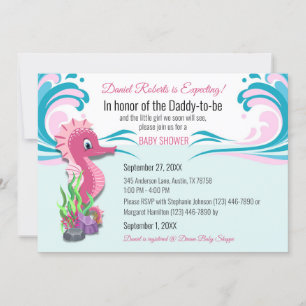 Baby Shower招待状(Daddy-to-be-feeding Girl) 招待状