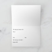 Baby Shower招待状for a Boy サンキューカード (内部)