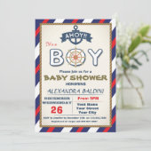 Baby Shower招待状for a Boy 招待状 (スタンド正面)