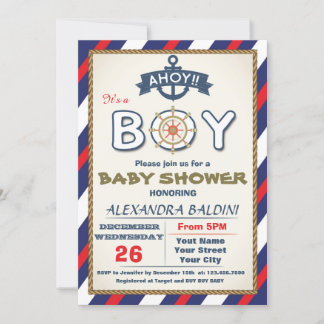 Baby Shower招待状for a Boy 招待状